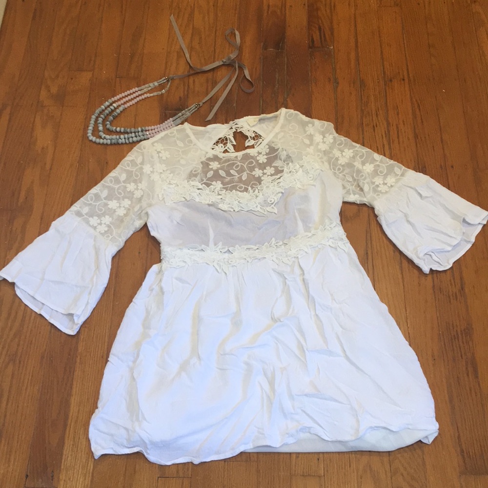 Lacey Short White Dress with Open Back